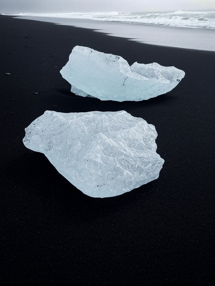 Crystalline structures on dark foundation